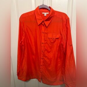 Banana Republic Coral-Red Collared Button Shirt